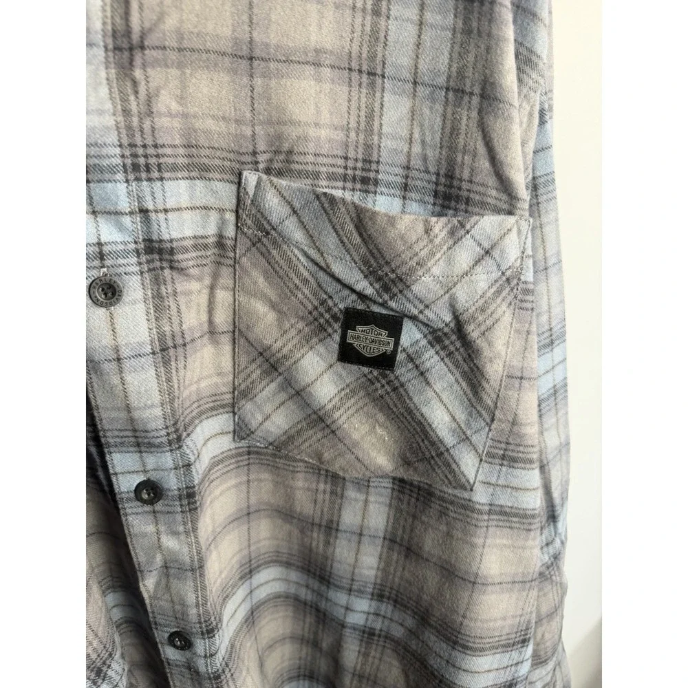 Long Sleeve Harley Davidson Flanel 2XL Garage Work Shirt